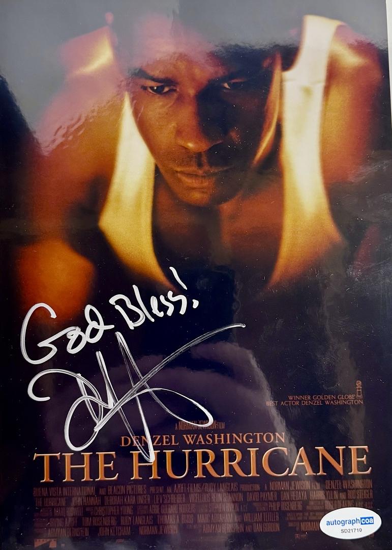 Denzel Washington Signed 8x10 Photo (The Hurricane) - ACOA